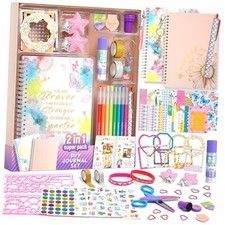 2-Pack DIY Journal Kit for Girls Ages 8-14 Year Old, Birthday for Colorful-1