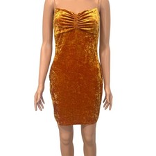 Urban Outfitters medium ruched velvet mini dress D2 3295