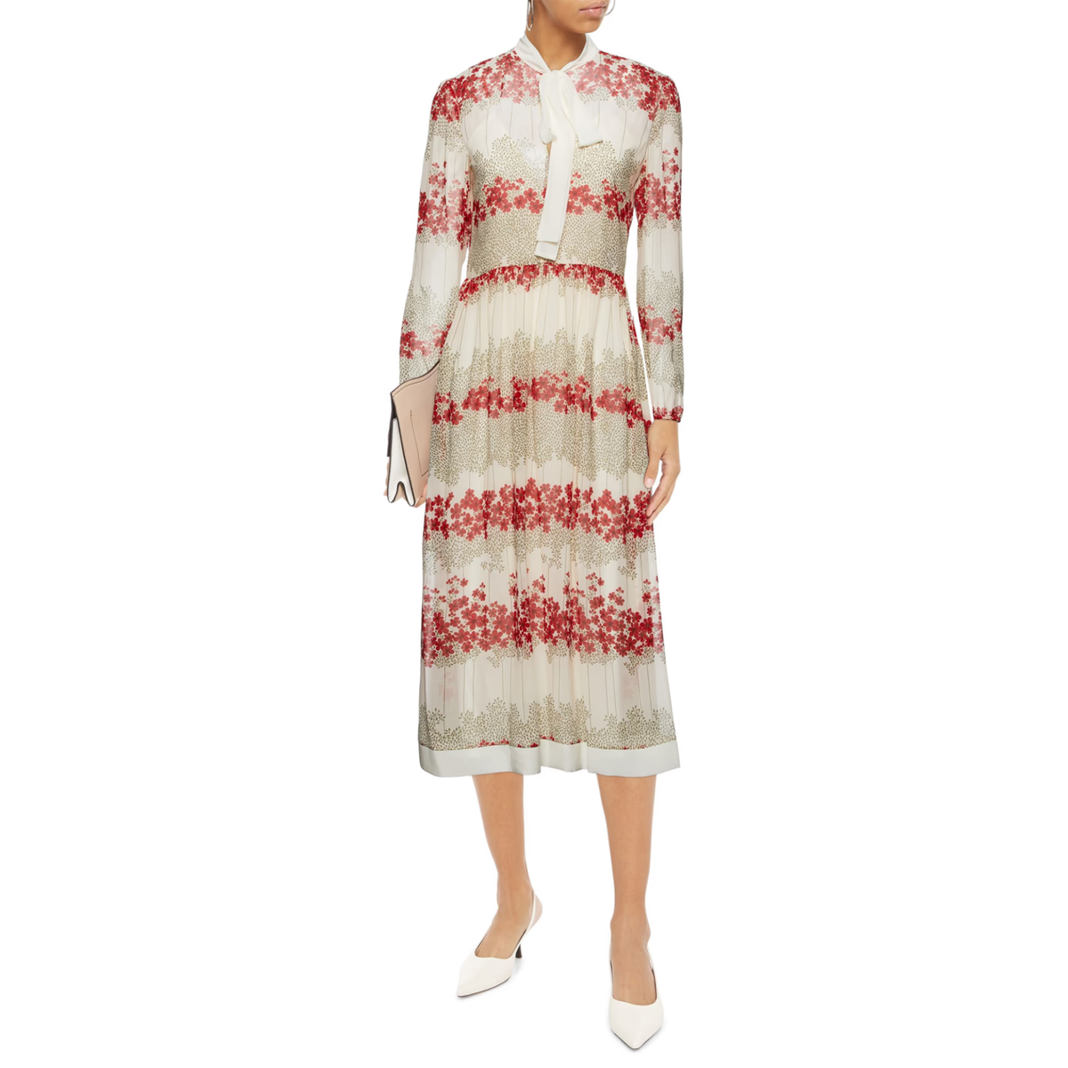 knee length dresses for ladies Pussybow Midi Dress