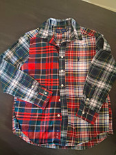 Ralph Lauren Performance Boys Size 10 Plaid Flannel Long Sleeve Button-Up Shirt