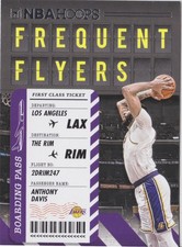 2020-21 Panini NBA Hoops - Frequent Flyers Anthony Davis #5 Purple Explosion