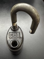 Vintage CAT Caterpillar Round Padlock Heavy Equipment No Key As-Is Collectible