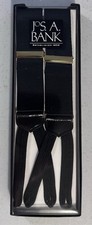 JOS. A. BANK Formal Black Suspenders Gold Clasps New In Box NIB Braces