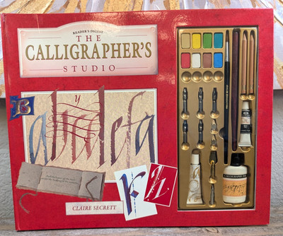 Vintage 1996 Reader s Digest Calligrapher s Studio Book & Calligraphy Kit