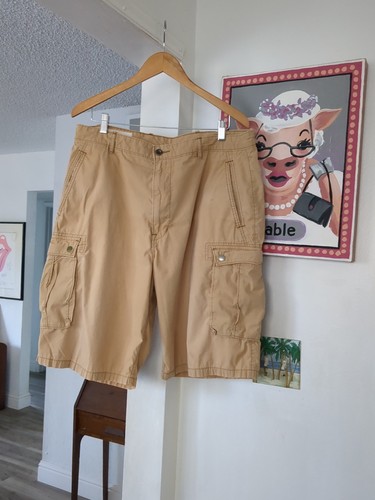 Levi's Cargo Shorts Mens 36 Khaki Tan Utility Surplus Baggy Loose Fit Hiking Y2K - Picture 10 of 10