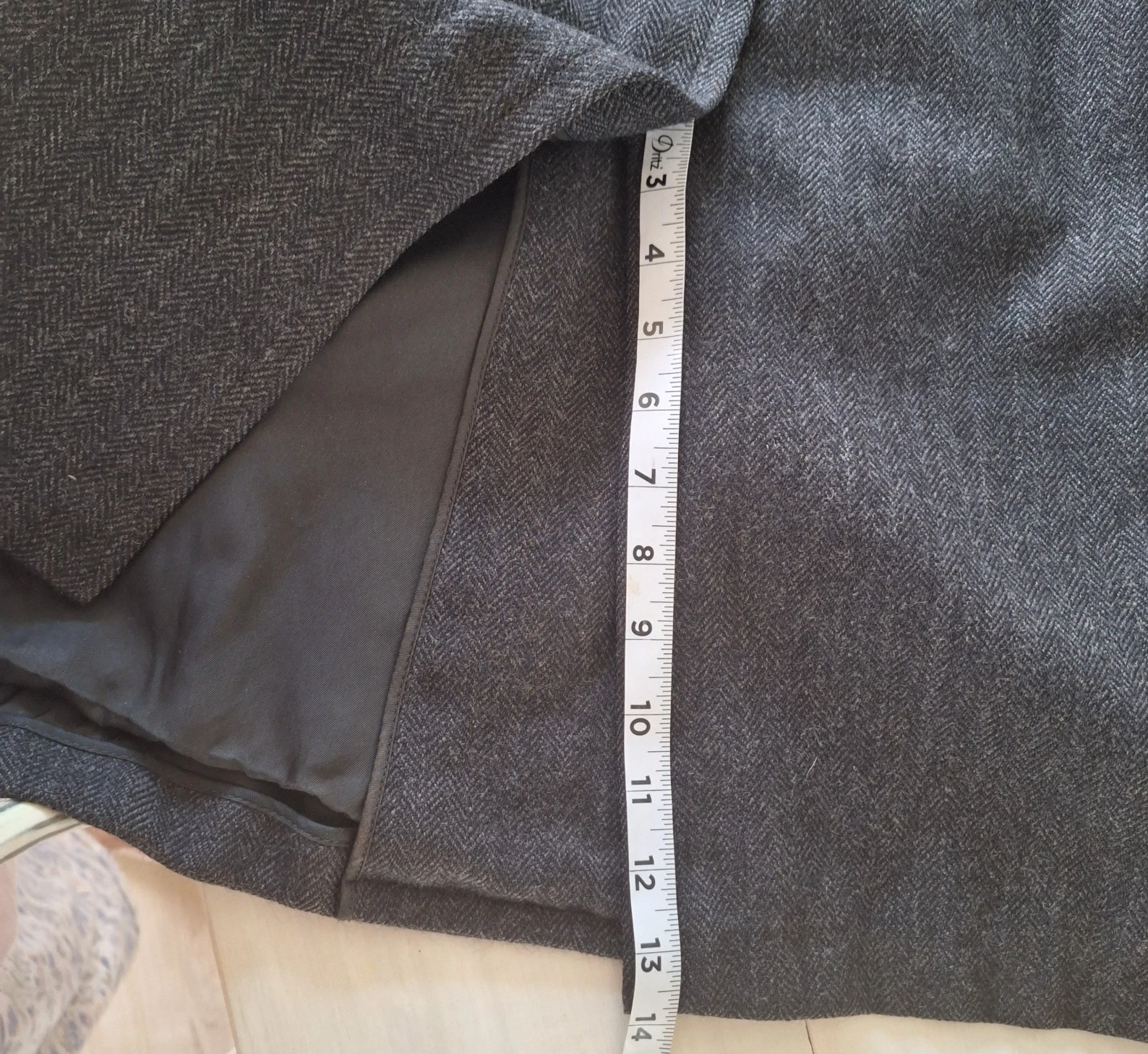 Vintage 1940-50s Michael Stern Men Charcoal Cheviot Wool Overcoat Cascade Est48R image 9