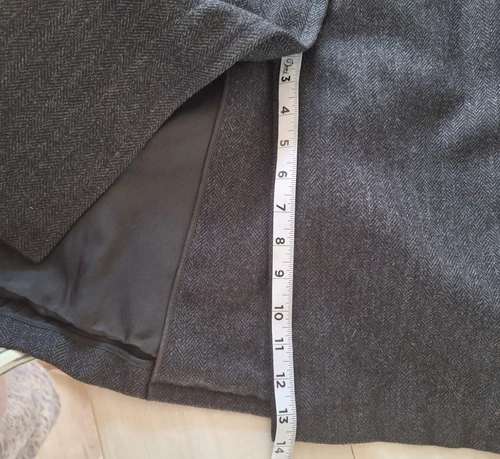 Vintage 1940-50s Michael Stern Men Charcoal Cheviot Wool Overcoat Cascade Est48R image 9