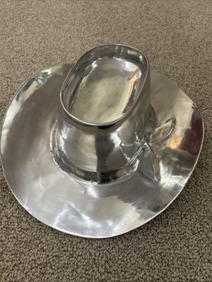 TOWLE Cowboy Aluminium Hat Chip and Dip Server,
