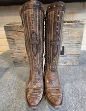 Corral Ladies Brown Crystal Cross and Stud Boot C2925 Sz 6M