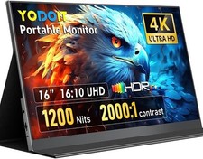 Portable Monitor 4K 16" | 1200 Nits Laptop Monitor with Speakers| 3840 * 2400 UH