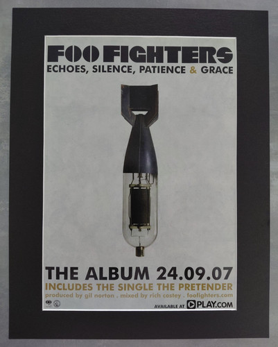 Foo Fighters Echoes Silence Patience And Grace Original Advert Mounted 14x11 prezzo ebay