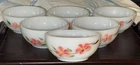 VINTAGE FIRE KING PEACH BLOSSOM 5” CHILI - CEREAL BOWL LOT (6) FINE CONDITION
