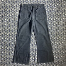 Vintage US Navy Jeans Men  s 32r Type 1 Trouser Seafarer Flare Bell Bottom 60s