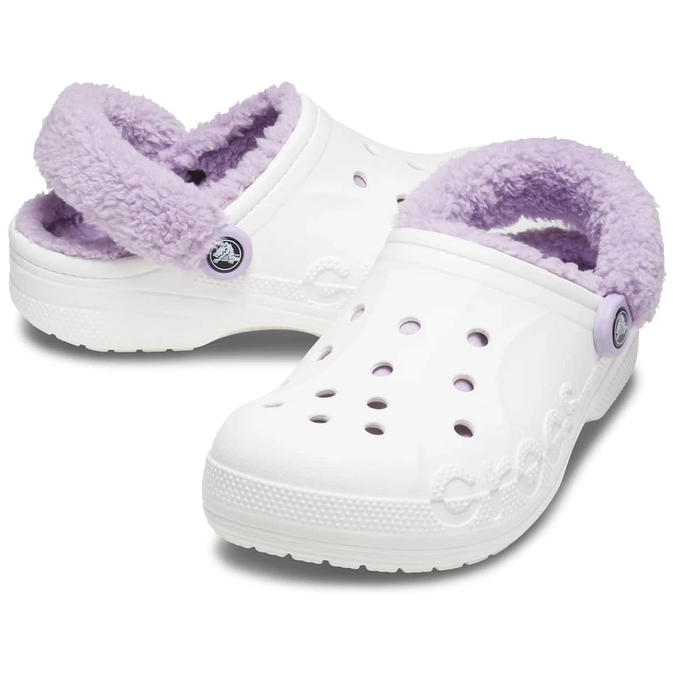 Crocs Adult Baya Lined Fuzz Strap Clog Slippers - Image 2 of 4