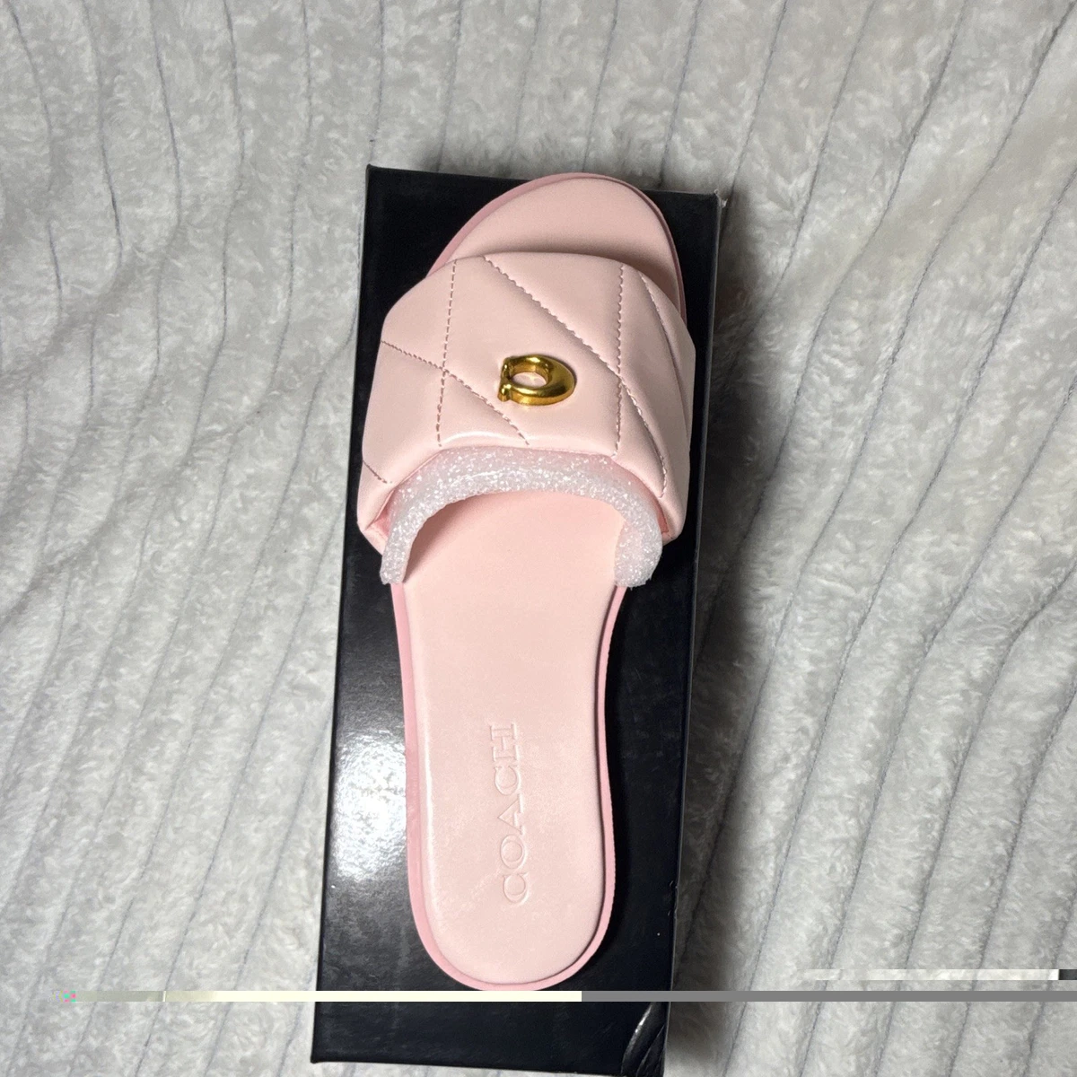 Coach Leather Upper Slide Casual Sandals for Women for sale | eBay