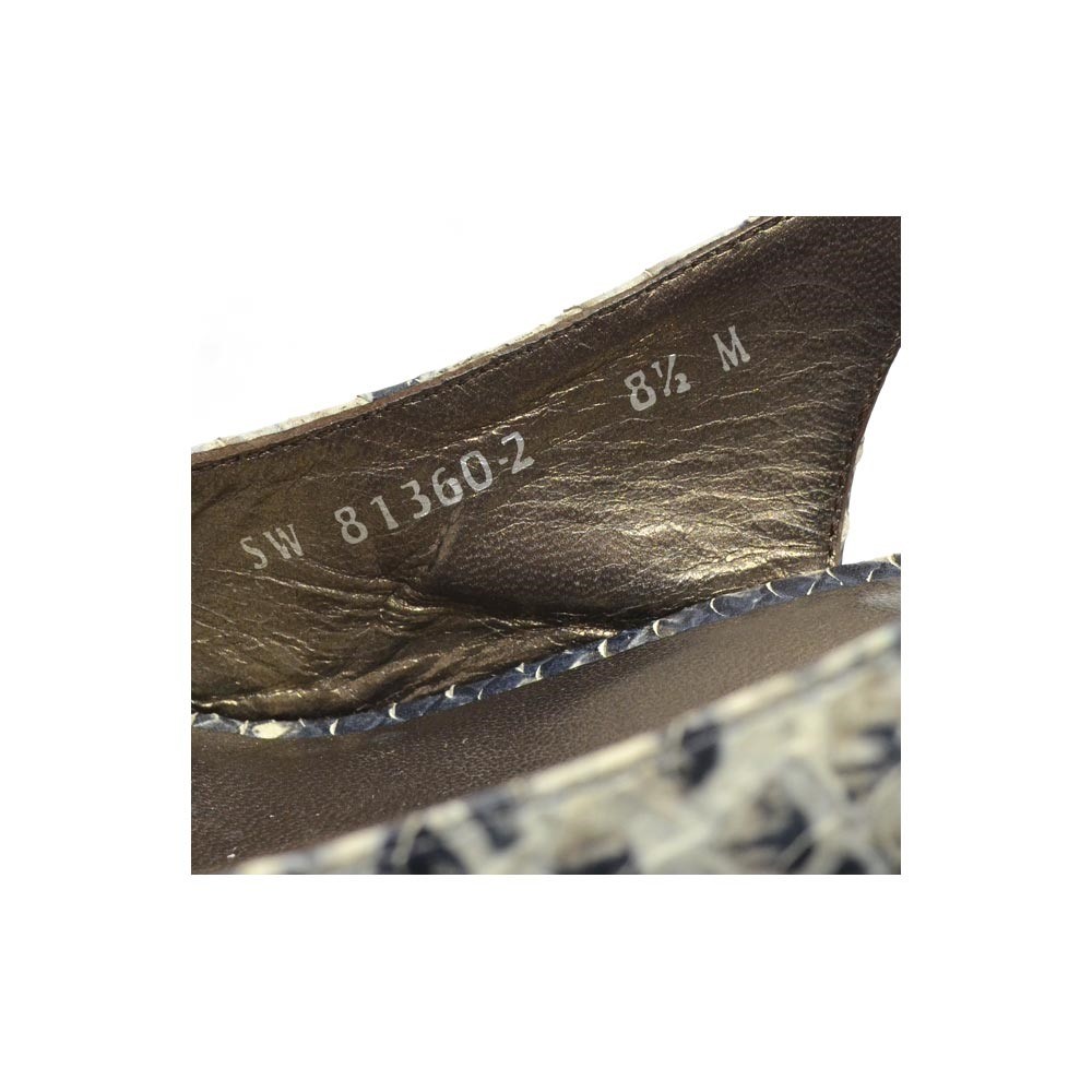 Womens Stuart Weitzman Python Slingback Pumps 8.5… - image 6