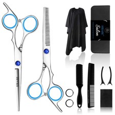 11 PCS Hair Cutting Thinning Scissors Set, Sapphire Professional Haircut Scis...