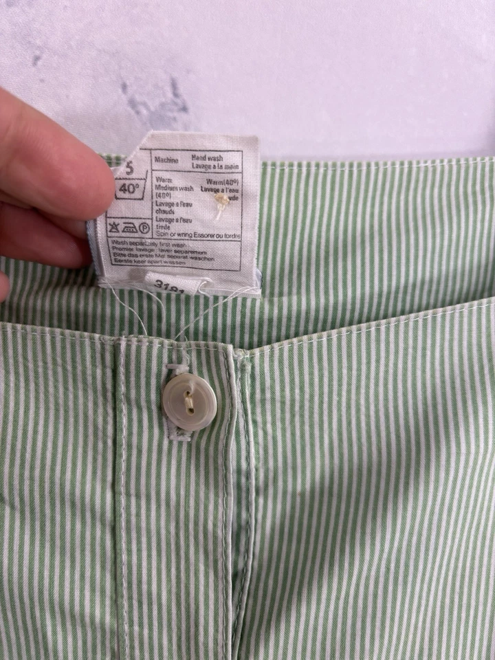 Mono de Colección Años 80 Laura Ashley Bragas Mameluco Mono S Verde Rayas Retro Foto 4 de 4