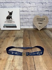 My fancy pony navy equestrian snaffle bit belt with gold foil accents