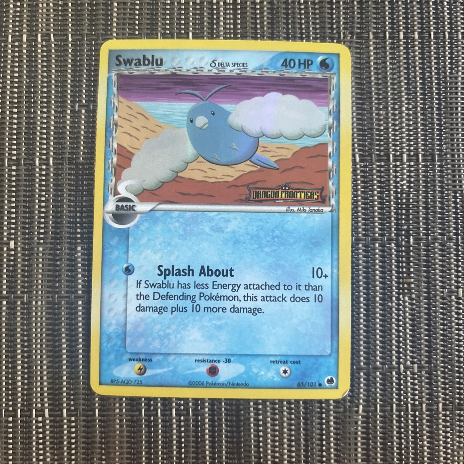 Swablu (Delta Species) - 65/101 Pokemon Dragon Frontiers - Reverse Holo LP
