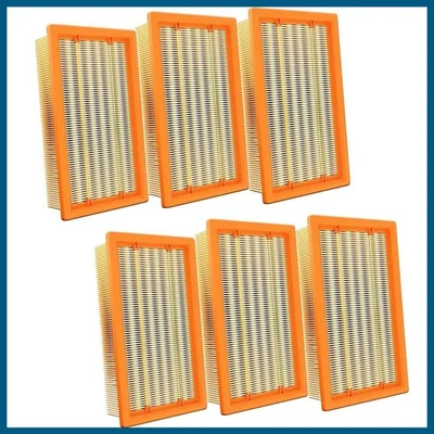 ANEWISE_STORE 6x Flachfaltenfilter Filter für Kärcher NT25, NT35, NT45, NT55, NT561, NT361 Eco