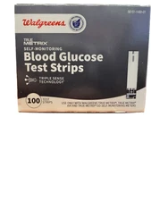 100 Walgreens True Focus  Blood Glucose Test Strips Exp 5/26+ Free Shipping