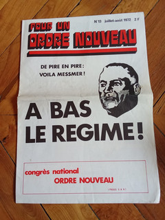 Pour un Ordre nouveau 13 1972 Occident GUD Nationaliste Front National