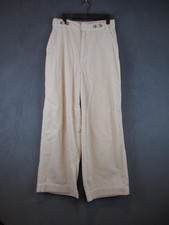 Madewell Pants Womens 2 Cream Cotton Wide Wale Corduroy Wide Leg Pockets Relaxed