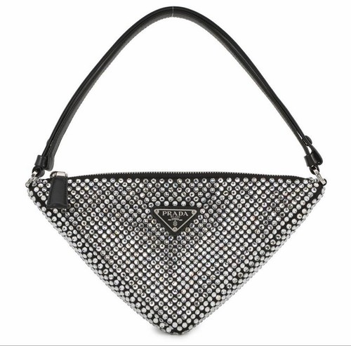 Prada Triangle Crystal Shoulder Bag