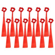 Rainbow Dance Ribbons, Wrist Streamers 20"  12 Pcs  Red