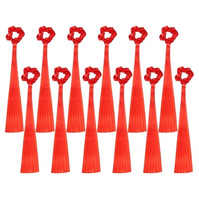 Rainbow Dance Ribbons, Wrist Streamers 20'' & 12 Pcs & Red