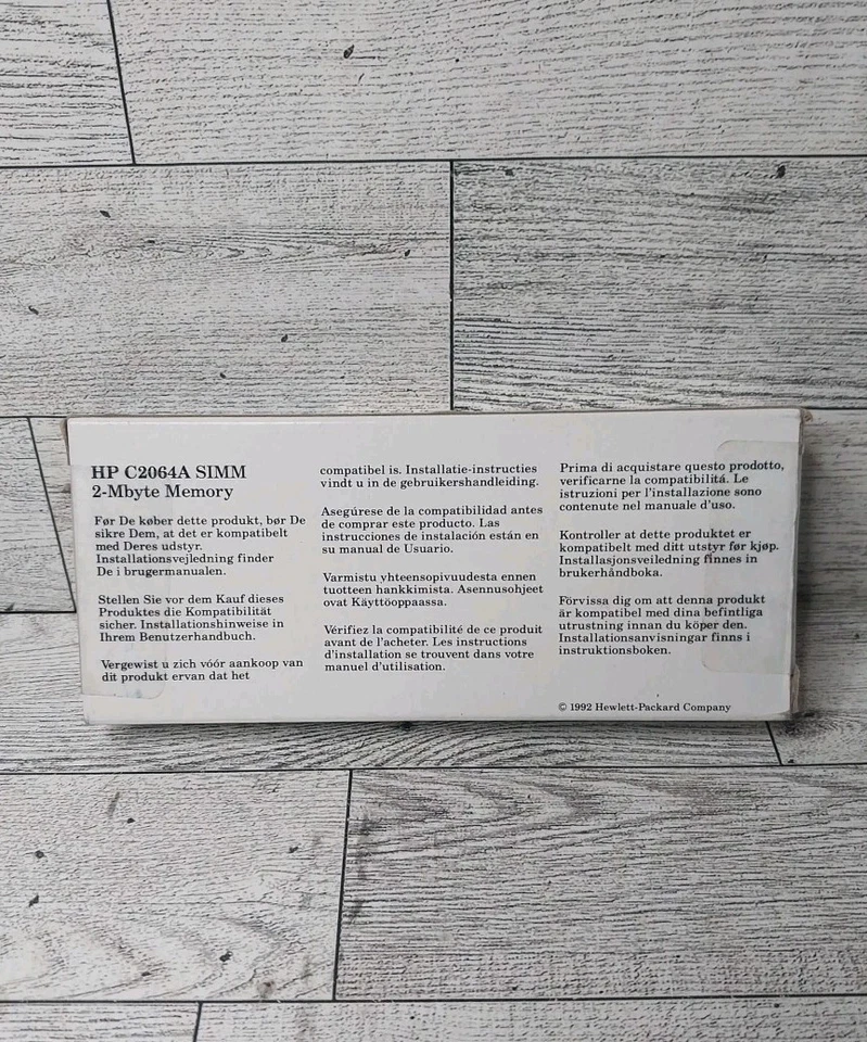 NOS Vintage Hewlett Packard HP C2064A SIMM 2 MB Memory New Sealed - Image 3 of 4