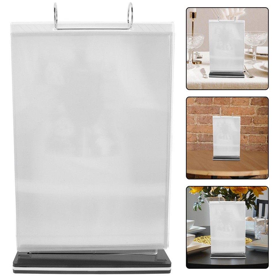 3pcs Sign Holder A6 Vertical Table Card Flip Display Flyer Frame With ...