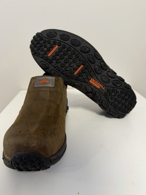 Merrell Mens s 9m Espresso Brown Composite Toe Jungle Moc slip on Safety Shoes
