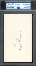 Art Dan Rooney PSA DNA Signed 3x5 Index Card Autograph
