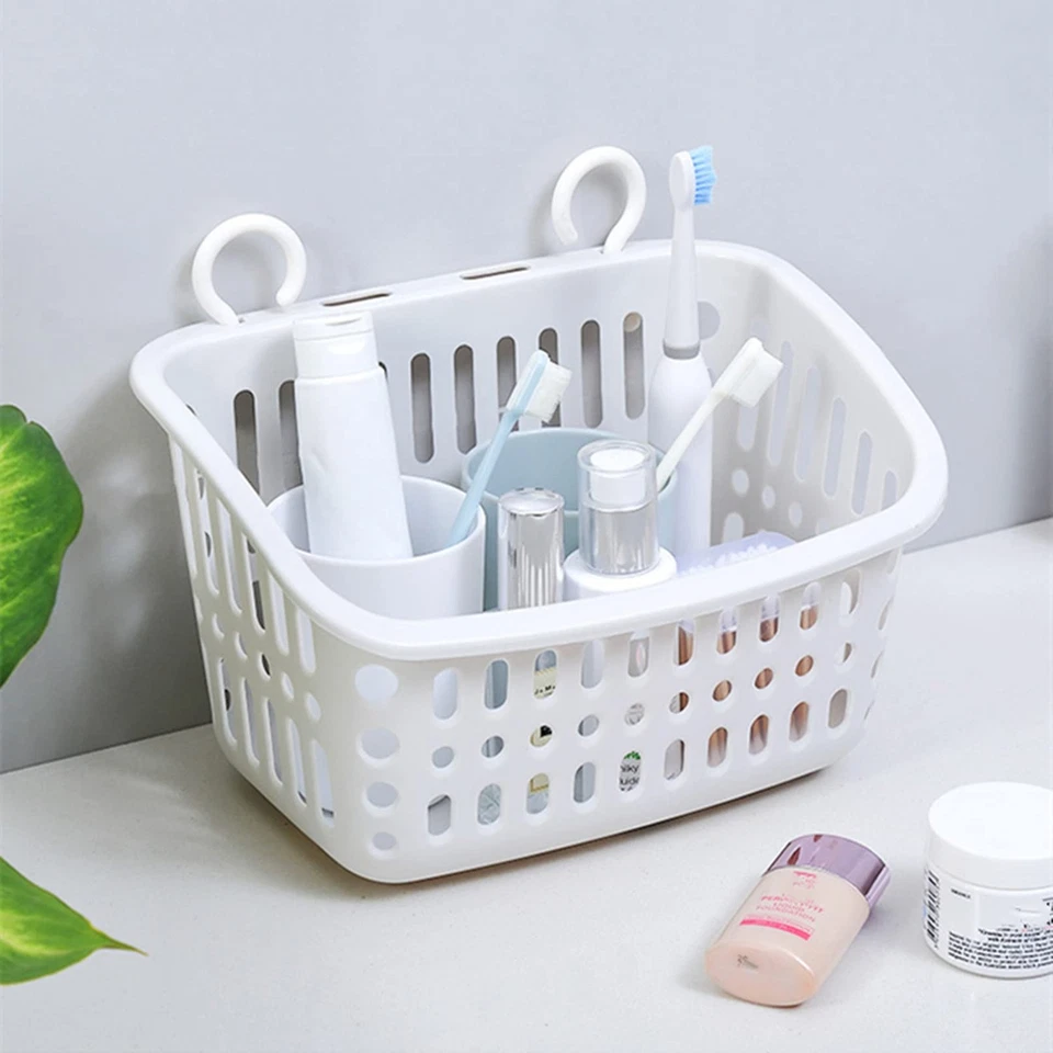 3 PIEZAS Cestas Colgantes de Plástico para Organizador de Ducha con Ganchos Rectángulos Foto 4 de 4