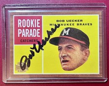 Bob Uecker Autographed Rookie Parade Card. rookie card picture