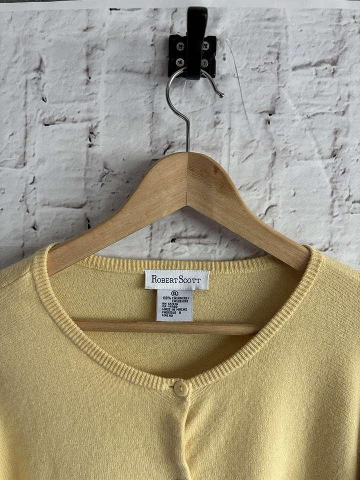 Cárdigan para mujer Robert Scott 100 % cachemir puro talla grande XL 20 22 UK Foto 3 de 4