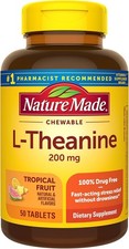 Nature Made Chewable L Theanine 200mg L-Theanine Supplement for Stress Relief