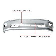 Bright Silver Steel Front Bumper Face Bar For Dodge Ram 1500 2009-12 Bright Silver Steel Front Bumper Face Bar For Dodge Ram 1500 2009-12