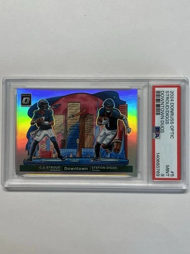 2024 Panini Donruss Optic - Downtown Duos C.J. Stroud, Stefon Diggs #5 PSA 9