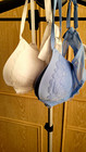 Primark Women's Bra Set 36A Underwired Padded Lace T-Shirt Bra White/Blue