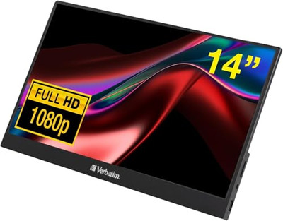 Verbatim Portable Monitor 14 USB-C HDMI Full HD 1080p IPS Display with