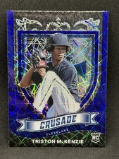 Triston McKenzie 2021 Panini Chronicles Crusade #2 Blue Velocity Prizm (RC)