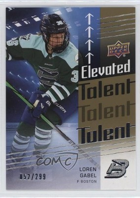 2024 Upper Deck PWHL Elevated Talent Gold /299 Loren Gabel #ET-18 Rookie RC 0g4