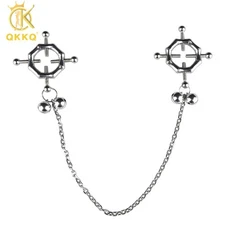 QKKQ Metal Nipple Clamp Clips Breast Stimulator Torture Nipple Toy BDSM Flirting