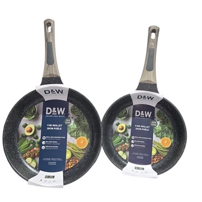 D&W Deane And White Cookware 9.5"/11" Frying Pan Set Nonstick Skillet Induction
