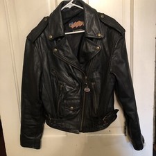 Easy Rider Black Leather Jacket Medium Harley...