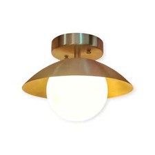 Flush Mount Ceiling Light Globe Chandelier Brass Mid Century Lighting
