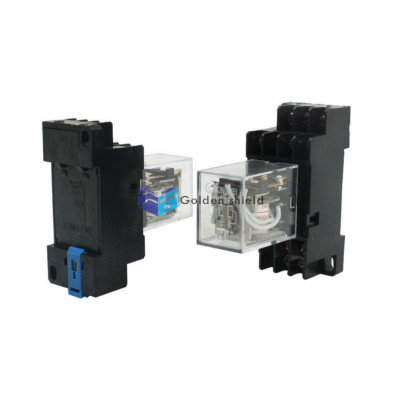 2 Pcs HH53P Coil 11 Pin 3NO 3NC Power Relay w DYF11A Base Socket DC 24V Kd